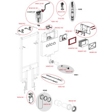 Vorwandinstallationssystem für Trockenbau (aus GK) AM1101/1200 SLIM