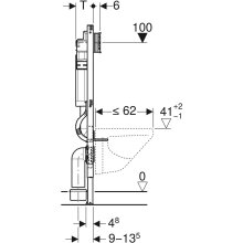 Geberit Duofix WC-Element mit Sigma UP-Spülkasten 120 mm, Bauhöhe 1120 mm