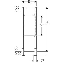 Geberit Duofix Montageelement für Stütz-und Haltegriff, barrierefrei, Bauhöhe 1120 mm