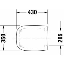 Duravit WC-Sitz D-Code ohne Absenkautomatik, Scharniere Edelstahl, weiß