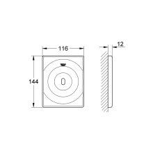 GROHE Urinal-Infrarot-Elektronik Tectron Tectron Surf für Rapido U/UMB 6 V, verchromt