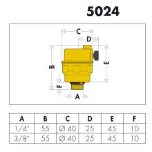 Caleffi Robocal® 3/8" Schnellentlüfter