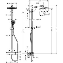 Hansgrohe CROMETTA Showerpipe S 240 1jet