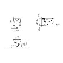 Vitra Bad Wand-Tiefspül-WC weiß