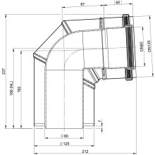 Atec Bogen PolyClassic 87°, konzentrisch, DN 80/125