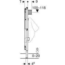 Geberit Duofix Urinal-Element Universal Neu Bauhöhe 1120 -1300 mm