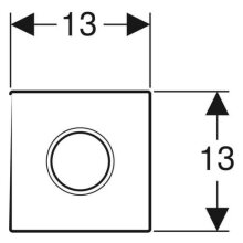 Geberit Elektronische Urinalsteuerungen HyTronic IR, Design Sigma01, hochglanz-verchromt