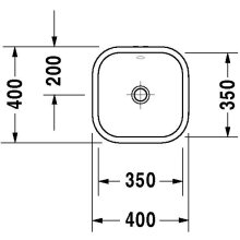 Duravit Aufsatzwaschtisch Happy D.2 400mm m. ÜL o. HLB geschliffen weiß