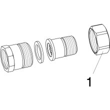 Rohrverschraubung Rotguss, flachdichtend, I/A, 1/2" Viega