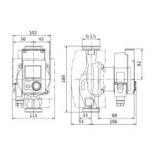 Wilo 25/0,5-4 180mm Nassläufer-Premium-Hocheffizienzpumpe Stratos PICO plus