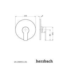 Herzbach MARE Brausebatterie Unterputz chrom