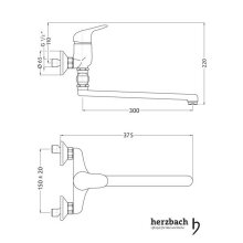 Herzbach KAPPA Wannenbatterie Aufputz