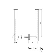 Herzbach DESIGN IX PVD Reservepapierrollenhalter Copper