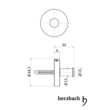 Herzbach DESIGN IX PVD Handtuchhaken 32mm Copper