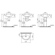 Vitra Waschtisch 600 x 465 mm, weiß