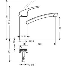 Hansgrohe FOCUS 160 Einhandmischer Spültisch