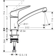 Hansgrohe LOGIS 120 Einhand-Spültischbatterie