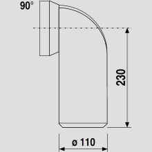 Sanit WC- Anschlussbogen 90°, DN 100, beige