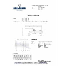 Schlösser Kugel-Auslaufhahn, leicht, DN20, 3/4", Hebelgriff rot, matt verchromt