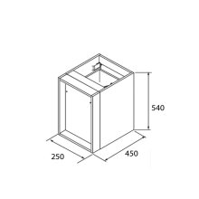 Salgar ALLIANCE Schrankeelement 250 mit Föhnhalter