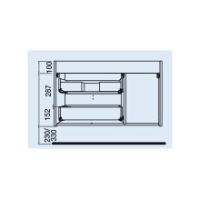 Salgar UNIIQ Schrank wandhängend 900 rechts