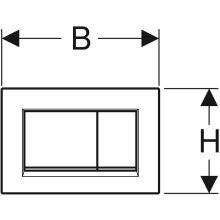 Geberit Betätigungsplatte Sigma30 für 2-Mengen-Auslösung, weiß/hochglanz verchromt