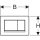 Geberit Betätigungsplatte Sigma30 für 2-Mengen-Auslösung, weiß/hochglanz verchromt