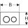 Geberit Betätigungsplatte Omega20 für 2-Mengen-Auslösung, weiß/hochglanz verchromt
