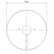 Beitz & Walz AQVADESIGN Fertigmontageset Brause rund f. C-Box, mattschwarz