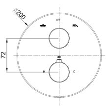 Beitz & Walz AQVATHERM Fertigmontageset Thermostat rund f. C-Box