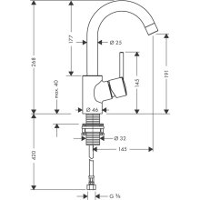 Hansgrohe TALIS S 200 Einhandmischer Waschtisch mit Ablaufgarnitur