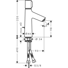 Hansgrohe TALIS SELECT 100 Einhandmischer Waschtisch mit Ablaufgarnitur