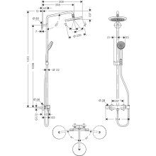 Hansgrohe CROMA Showerpipe 220