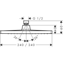 Hansgrohe CROMETTA Kopfbrause E 240 1jet