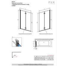 Puk Blies Badewannenaufsatz Rechts 1195-1205