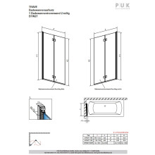 Puk Trave Badewannenaufsatz Links 995-1005