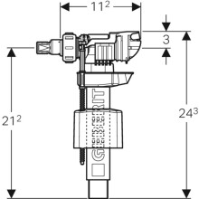 Geberit Ersatz-Füllventil Unifill für AP Spülkästen