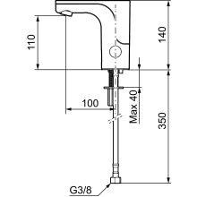 Mora MMIX tronic Waschtischarmatur m. Hygienespülung, Batteriebetrieb (einschl. Batterie)