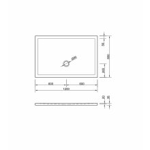 Schröder Rechteckduschwanne Flat New E 120x80x2 cm weiß