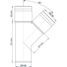 PoloPlast POLO KAL XS Abzweig DN 50/50, 45 Grad