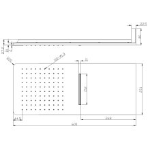 Beitz & Walz AQVAGREEN Kopfbrause 600 x 250 mm chrom