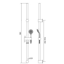 Beitz & Walz AQVABASIC III Renovierset 1-strahlig chrom