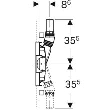 Geberit Duofix Dusch-Element 500 mm mit Wandablauf, d50, niedrige Bauhöhe