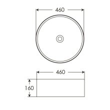 Beitz & Walz AqvaCeramica Aufsatzwaschtisch rund 460 mm weiß