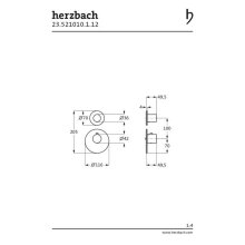 Herzbach DEEP BLACK LOGIC XL 1 / XL 1+ Farbset für Universal-Thermostat-Modul