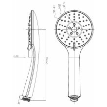 Beitz & Walz AQVABASIC III Handbrause 3-strahlig chrom