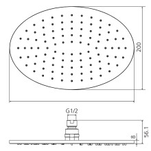 Beitz & Walz AQVADESIGN Kopfbrause 300 mm oval, chrom