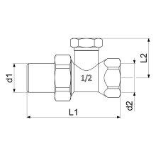 Schlösser Heizkörperverschraubung Durchgangsform DN15 1/2"