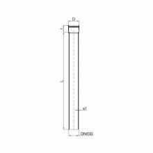 PoloPlast POLO KAL XS Rohr DN 75, 750mm