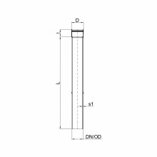 PoloPlast POLO KAL XS Rohr DN 90, 750mm